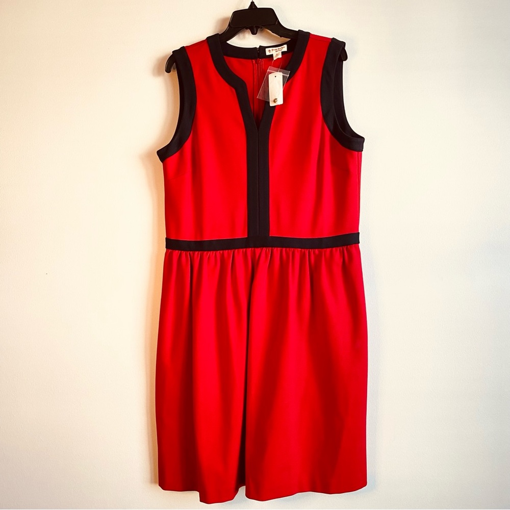 NWT Brooks Brothers Ponte Knit A-Line Dress, Red, XL